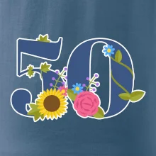 Květinové číslo kreslené - 50