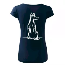 Pes kreslený zezadu