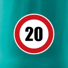 Dopravní značka - omezení rychlosti 20