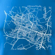 Mapy měst černobílé Ostrava Poruba