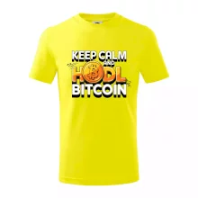 3D nápis Keep Calm and HODL Bitcoin