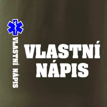 Hvězda života - vlastní nápis vpředu a vzadu