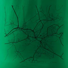 Mapy měst černobílé Turnov