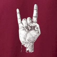 Rocková ruka kreslená