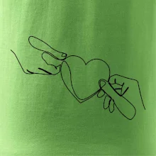 Dvě ruce a srdce jedním tahem