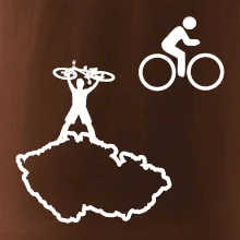 Mapa ČR + kolo na prsu