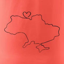 Mapa Ukrajiny - srdce Mapa Ukrajiny - srdce