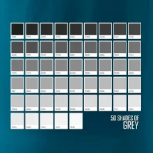 50 barevných odstínů šedi