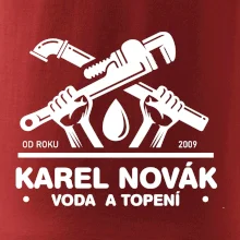 Instalatér - Překřížené klíče vlastní nápis