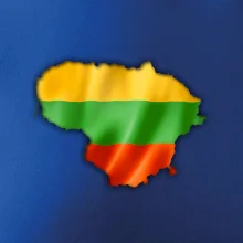 Litva vlajka mapa