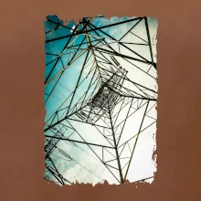 Barevné nebe - stožáry vysokého napětí