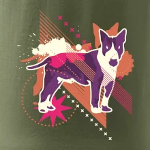 Pes abstrakce fialový