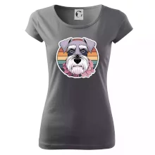 Knírač - fenka a květiny