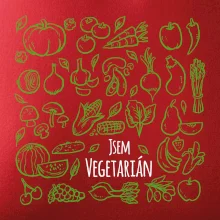 Jsem vegetarián - zelenina ve čtverci