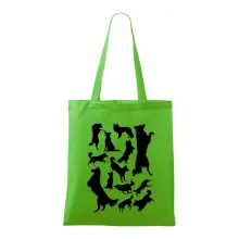 Border kolie siluety