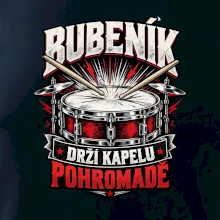 Bubeník drží kapelu pohromadě - červený rockový buben