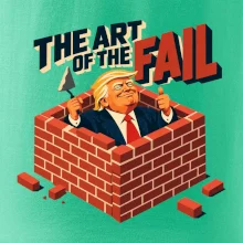 Donald Trump zazděný ve vlastní zdi