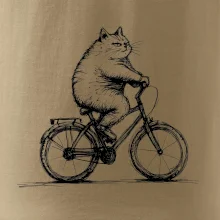 Tlustá kočka  na kole