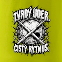 Tvrdý úder čistý rytmus - černobílé zkřížené paličky
