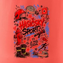 Hasičský sport - kreslené vybavení a terč