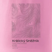 Králický Sněžník - vrstevnice v obdélníku