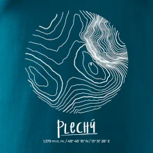 Plechý - vrstevnice v kruhu