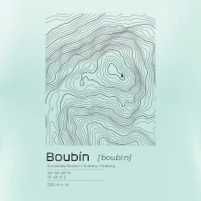 Boubín - vrstevnice v obdélníku