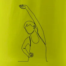 Protahující se žena jedním tahem