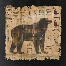 Egyptské hieroglyfy medvěd