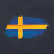 Švédská vlajka kreslená