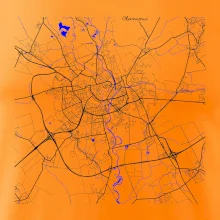 Olomouc - Mapa s vodními toky