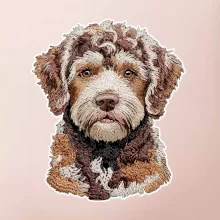 Lagotto romagnolo vyšívaná hlava