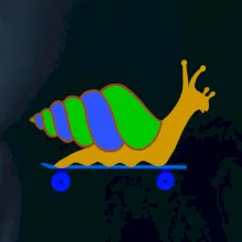 Šnek na skateboardu (Moňas)