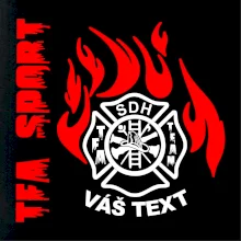 TFA Sport SDH (červený oheň) - Vlastní nápis