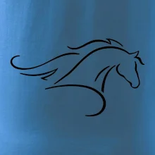 Kůň - bežící silueta hlavy