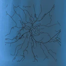 Černobílá mapa Vizovice