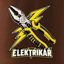 Elektrikář s bleskem a kleštěmi