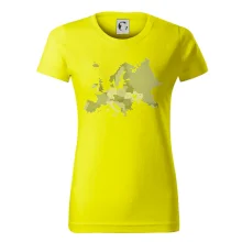 Mapa Evropy - srdce v Ukrajině