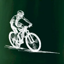 MTB kreslený cyklista MTB kreslený cyklista