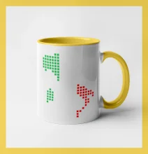 Itálie obrys vlajka