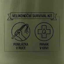Velikonoční survival kit Pomlázka v ruce, panák v krvi