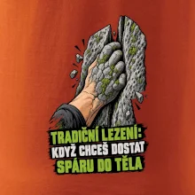 Tradiční lezení se spárou v těle