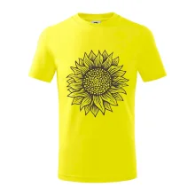 Slunečnice kreslená černobílá