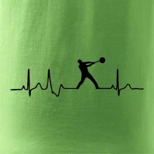 EKG hod kladivem muž