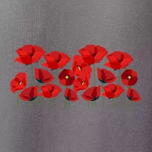 Vlčí mák v řadě