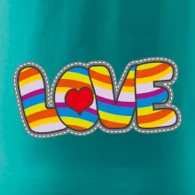 Love nápis duhový