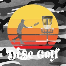 Disc golf postava vintage Disc golf postava vintage