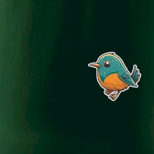 Ptáček kreslený na prsu