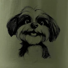 Lhasa Apso karikatura hlava