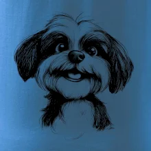 Lhasa Apso karikatura hlava